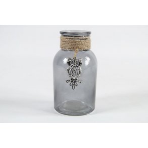 Glasflaske med emblem