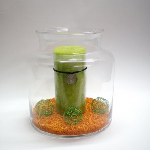 Buttet vase med kant