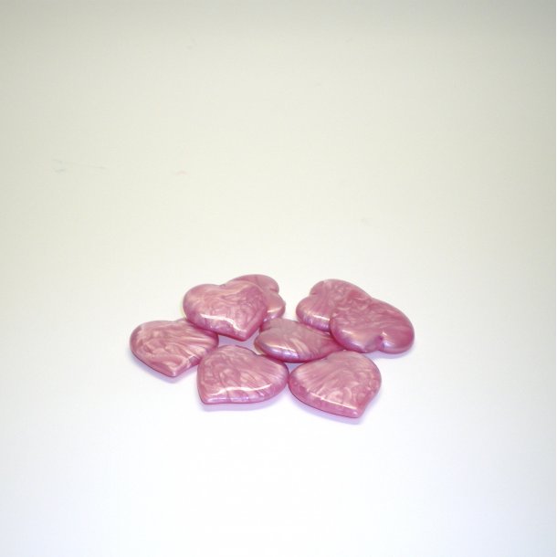 Acryl hjerter rosa 40mm