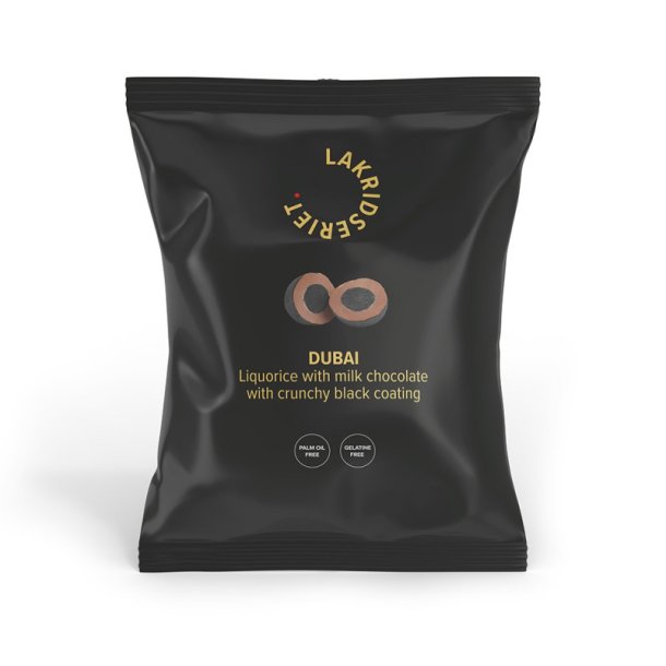 Lakridseriet stor pose Dubai - fl�dechokolade og crunch overtr�k