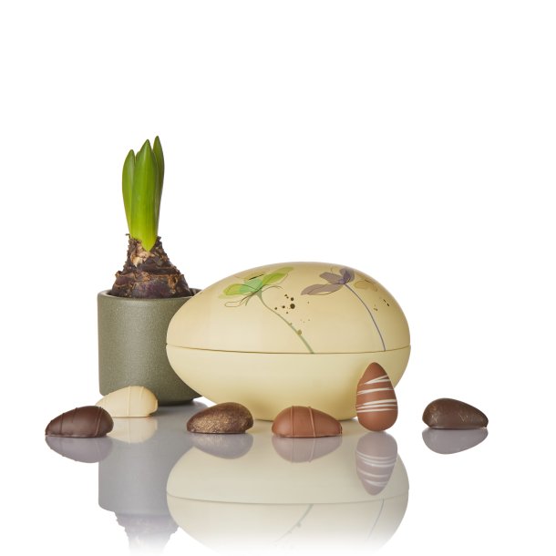 130g mix  sm marcipan g i gult Cocoture metalg med blomster