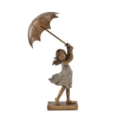 Lille pige med paraply