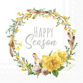 IHR Helene White Grey Lunch 33x33CM 20 STK.