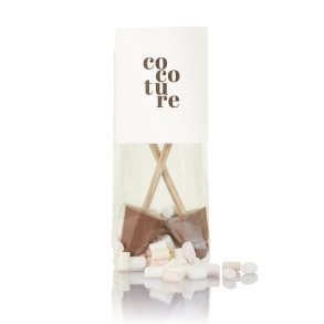 Flde chokosticks og micro marshmallow med hvid Cocoture stick