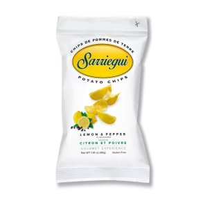 Sarriegui Chips i hvide poser 40g Lemon & Pepper Chips