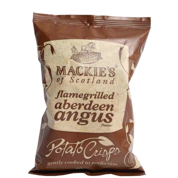 40g. Mackies Flammed angus chips 
