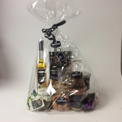 Gavepose med delikatesser