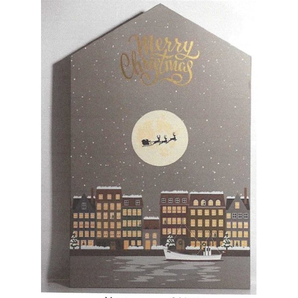 Luksus julekalender hus fra Cocoture gr 765g mix chokolade