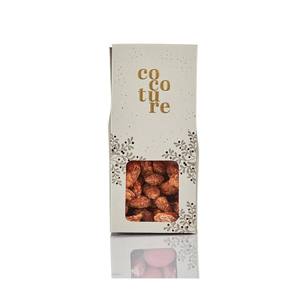 90g brndte mandler i gr Cocoture dragbox