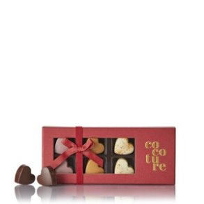 8stk. fyldte chokoladehjerter i r�d - Cocoture �ske