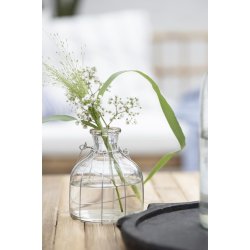 Flaske til bedelys eller blomster med wire