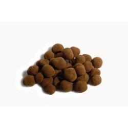 Lakridseriet Hamburg Vingummi med chokolade og der er drysset med lakridspulver 