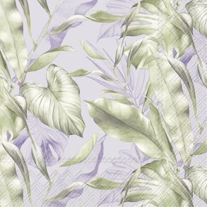 IHR serviet Bamboo Leaves Light Lilac Lunch 33x33CM 20 STK.