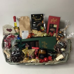 Blandet julekurv med chokolade