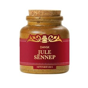 Dansk jule sennep i brun krukke