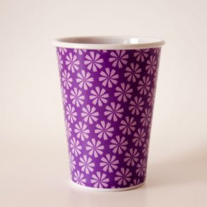 Krus m. lilla blomster