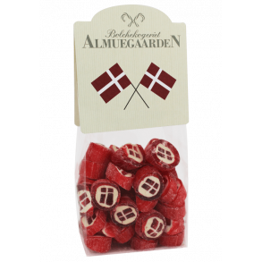 Danske flag bolcher med smag af jordbr 