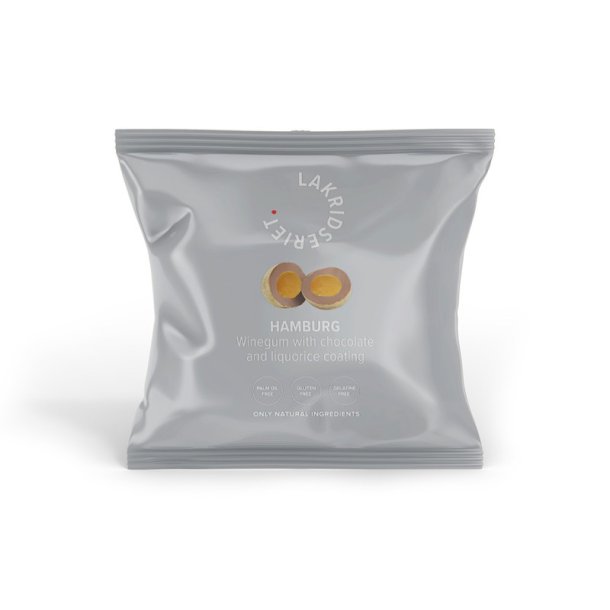 Hamburg, vingummi med chokolade og Lakrids Lakridseriet 