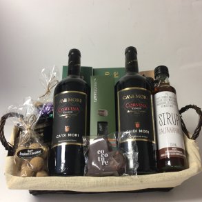 Gavekurv gourmet med italienske vine