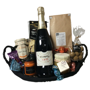 Gavekurv med mousserende vin