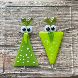 Glasplader saml selv: I grn og gule farver