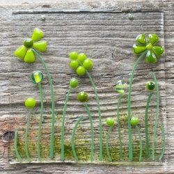 Glasplader saml selv: I grn og gule farver