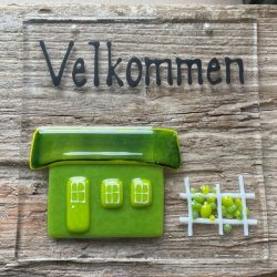 Glasplader saml selv: I grn og gule farver