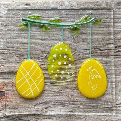 Glasplader saml selv: I grn og gule farver