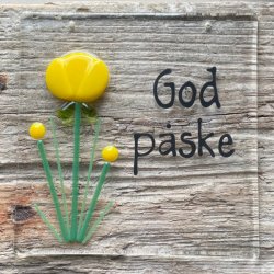 Glasplader saml selv: I grn og gule farver