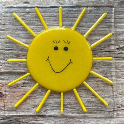 Glasplader saml selv: I grn og gule farver