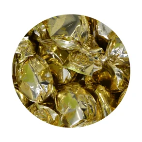 Guldkarameller med m�rk chokolade.