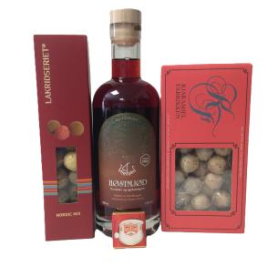 Hstmjd med chokolade og karameller.