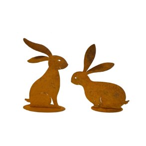 Kanin metal rust brune farver 2 assorteret