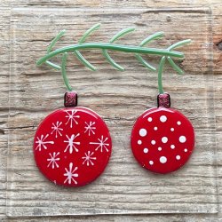 Glasplader saml selv: Jul i rde farver.