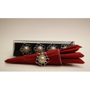 SERVIET RINGE MED BLOMST