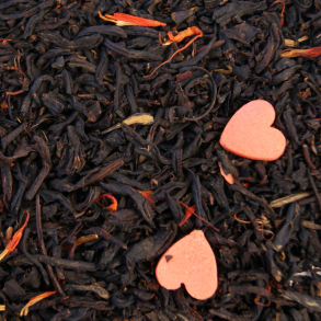 Sort Krligheds te med hjerter