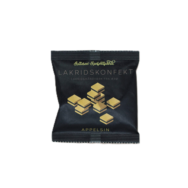Lakridskonfekt appelsin fra Hattesens