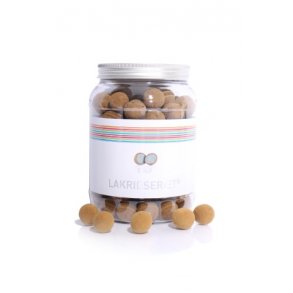 Lakridseriet Oslo Lakridskaramel med chokolade og sdt lakridspulver