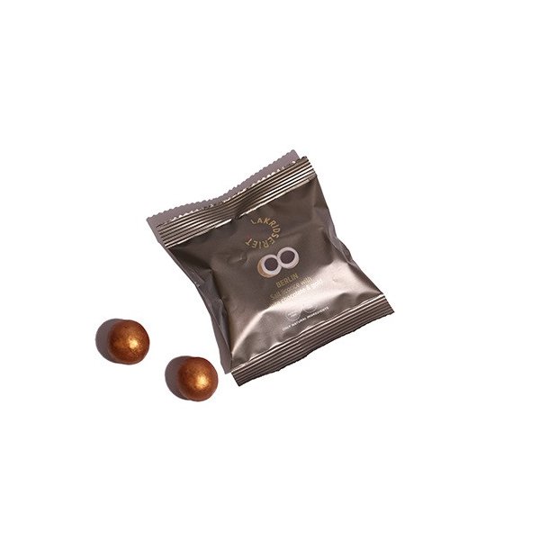 Lakridseriet Berlin Salt lakrids med hvid chokolade og guldpulver