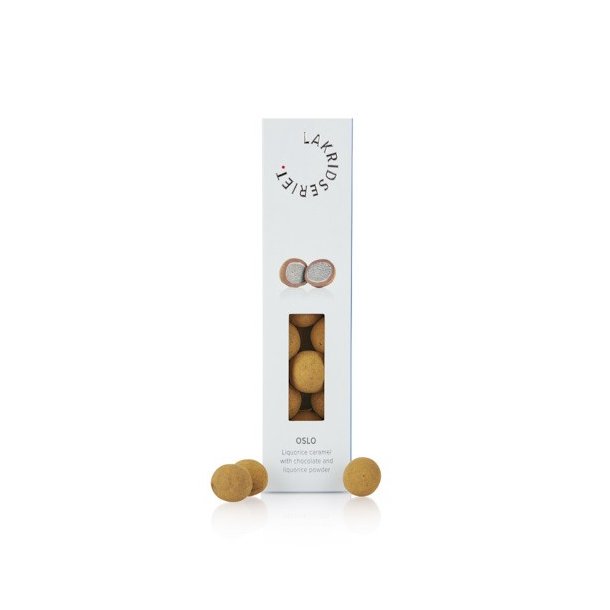 Lakridseriet Oslo Lakridskaramel med chokolade og s�dt lakridspulver