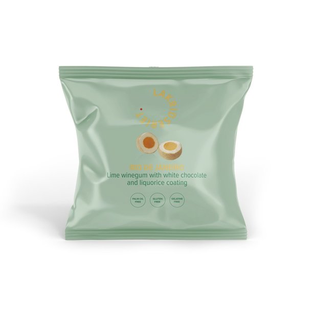 Rio lime vingummi med hvid chokolade og lakrids Lakridseriet