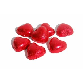 Rde chokolade hjerter, mrk chokolade