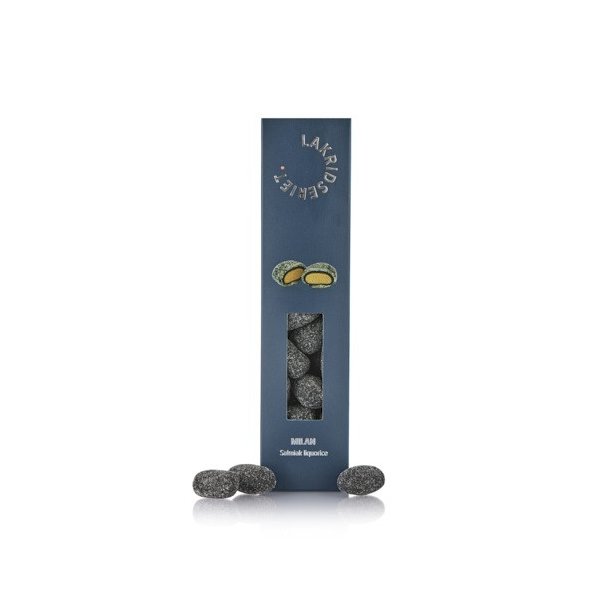 Milan, salmiak lakrids I bl design ske 