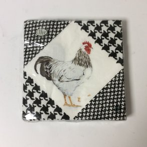 IHR serviet med hane Lunch 33x33CM 20 STK.