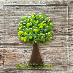 Glasplader saml selv: I grn og gule farver