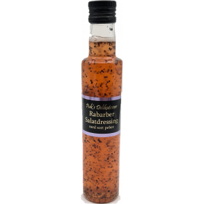 Rabarber Salatdressing med sort peber.