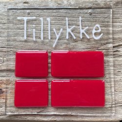 Glasplader saml selv:  I rde farver.