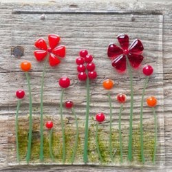 Glasplader saml selv:  I rde farver.