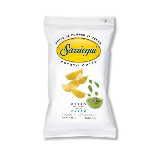 Sarriegui Chips i hvide poser 40g Pesto Chips