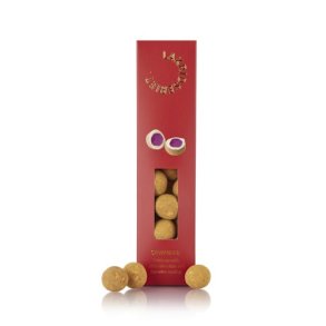 Lakridseriet Stavanger Skovbr overtrukket med hvid chokolade og lakridspulver 